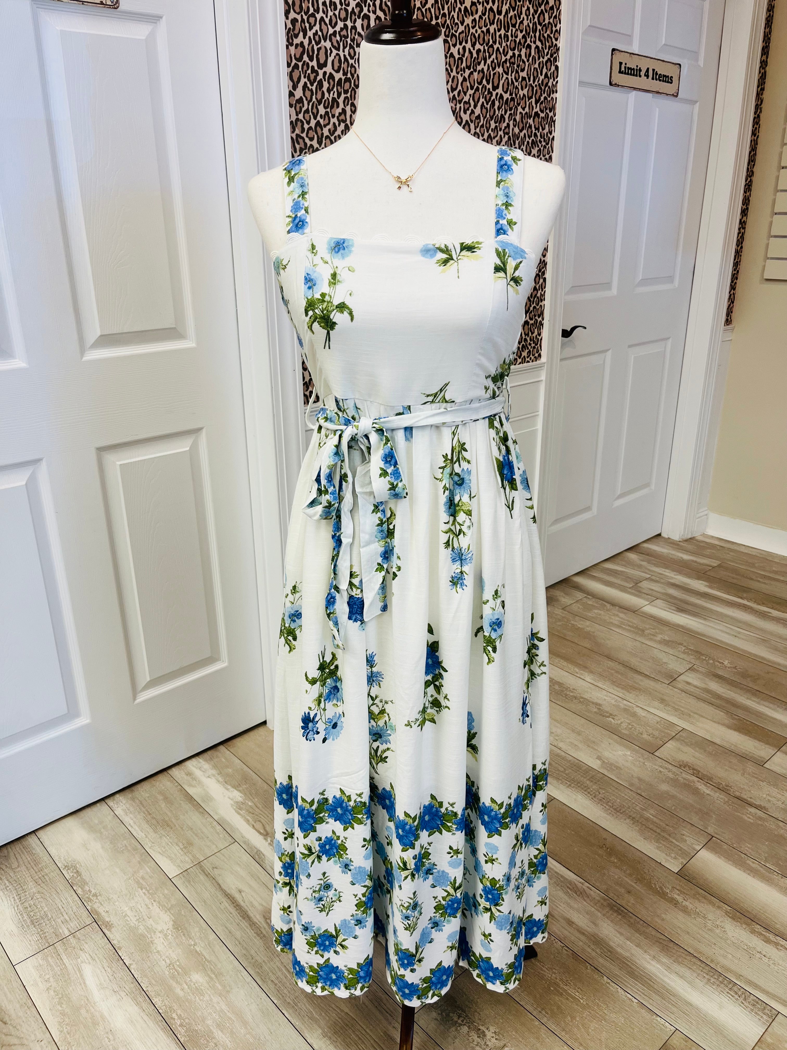 Women’s Blu Pepper Blue Floral Dress