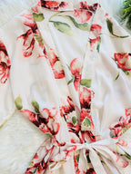 Women’s Beige Floral Tied Cardigan