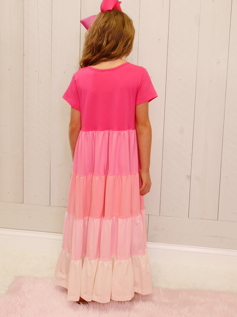 Millie Jay Pink Ombré Maxi Dress