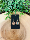 Women’s Blue and Coral Gold Dangle Earrings