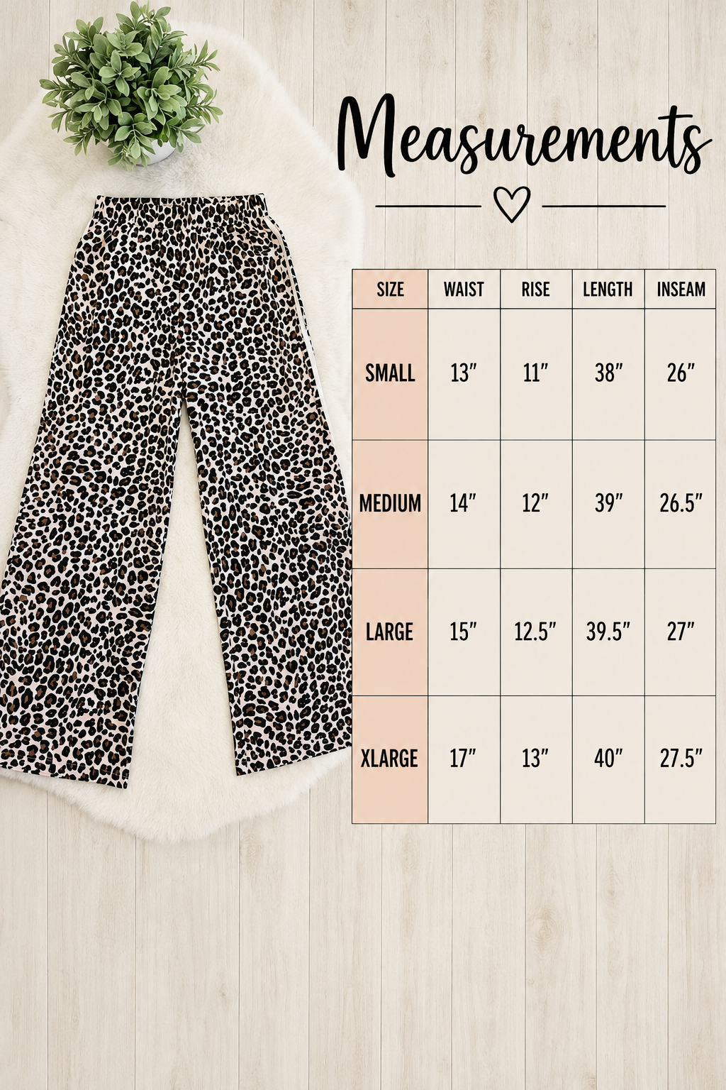 Women’s Cheetah Print Wide-Leg Side Stripe Pants