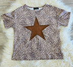 Women’s Evermmee Star Leopard Print Top