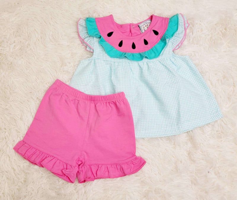 Baby Girls Smocked Watermelon Two Piece