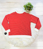 Women’s Zenana Red Striped Long Sleeve Top