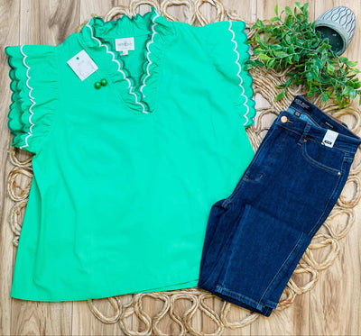 Kelly Green Plus Size Top