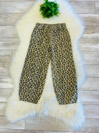 Women’s Leopard Print Barrel Drawstring Pants