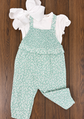 Girl’s Mayoral Blue Floral One Piece With Shirt outfit