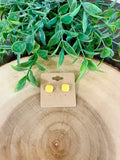 Women’s Yellow Square Stud Earrings