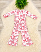 Girl’s Pink Bow Flare Outfit
