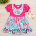 Girl’s Hot Pink Floral Dress
