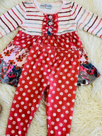 Girl’s Fall Mixed Patterned Outfit