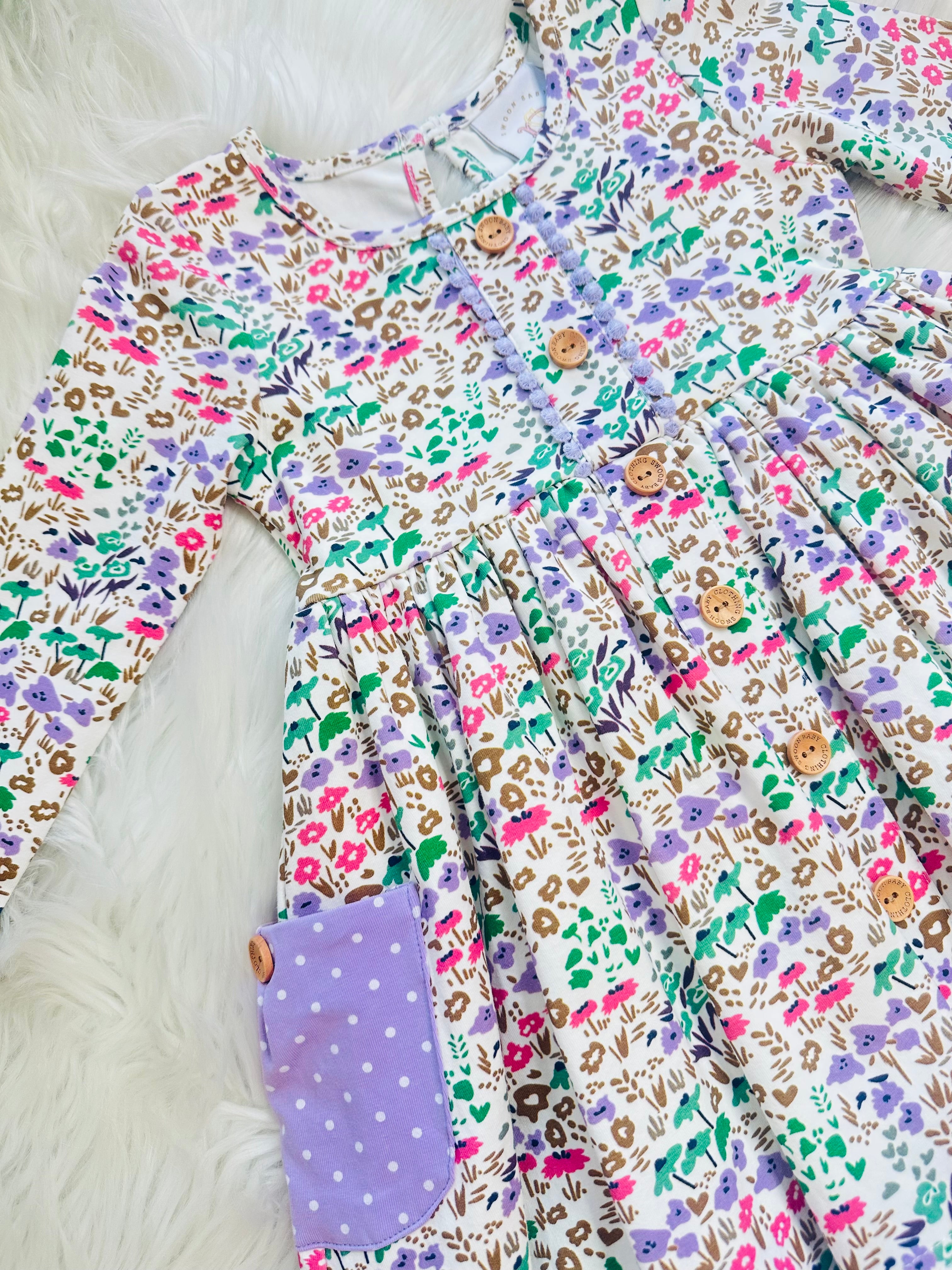 Floral Pastel Dress by Swoon Baby