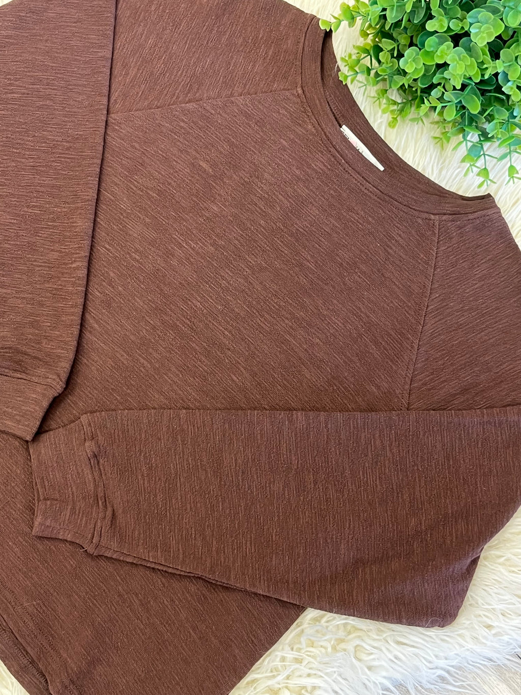 Women’s Zenana Cute Cotton Long Sleeve Set in Brown