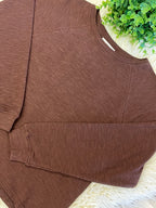 Women’s Zenana Cute Cotton Long Sleeve Set in Brown
