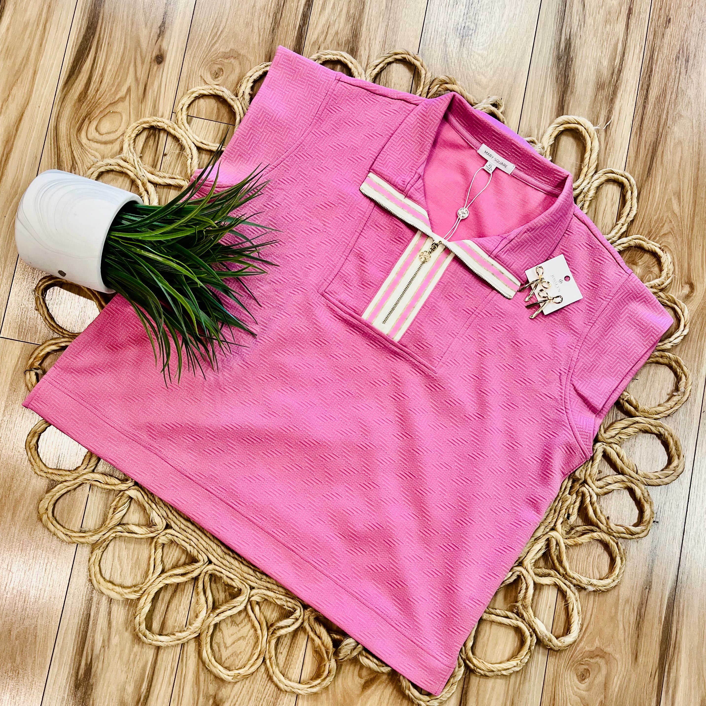 Women’s Pink Mary Square Short Set