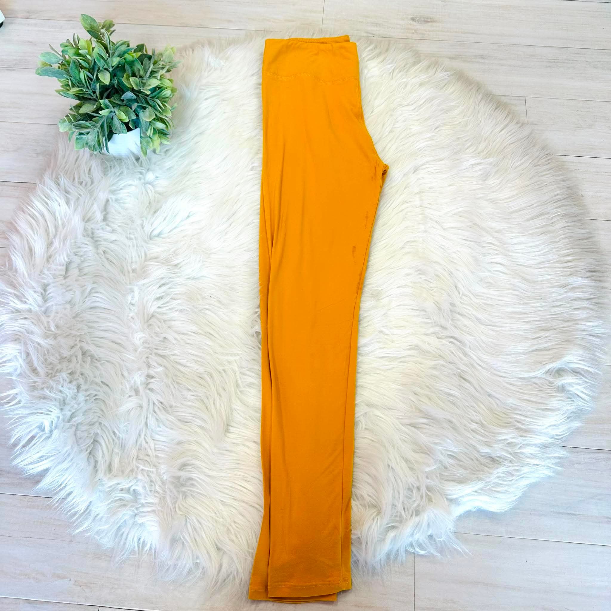 Women’s Ultra Soft Leggings in Mustard Full Length