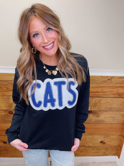 CATS Women's Embroidered Crewneck - Mini Mee Boutique