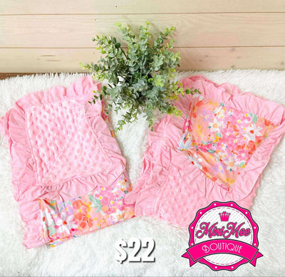 Clover Cottage Pink Floral Baby Girl Blanket - Mini Mee Boutique