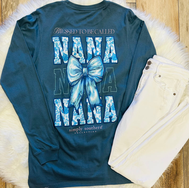 Women’s Simply Southern “Nana” Long Sleeve Tee - Mini Mee Boutique