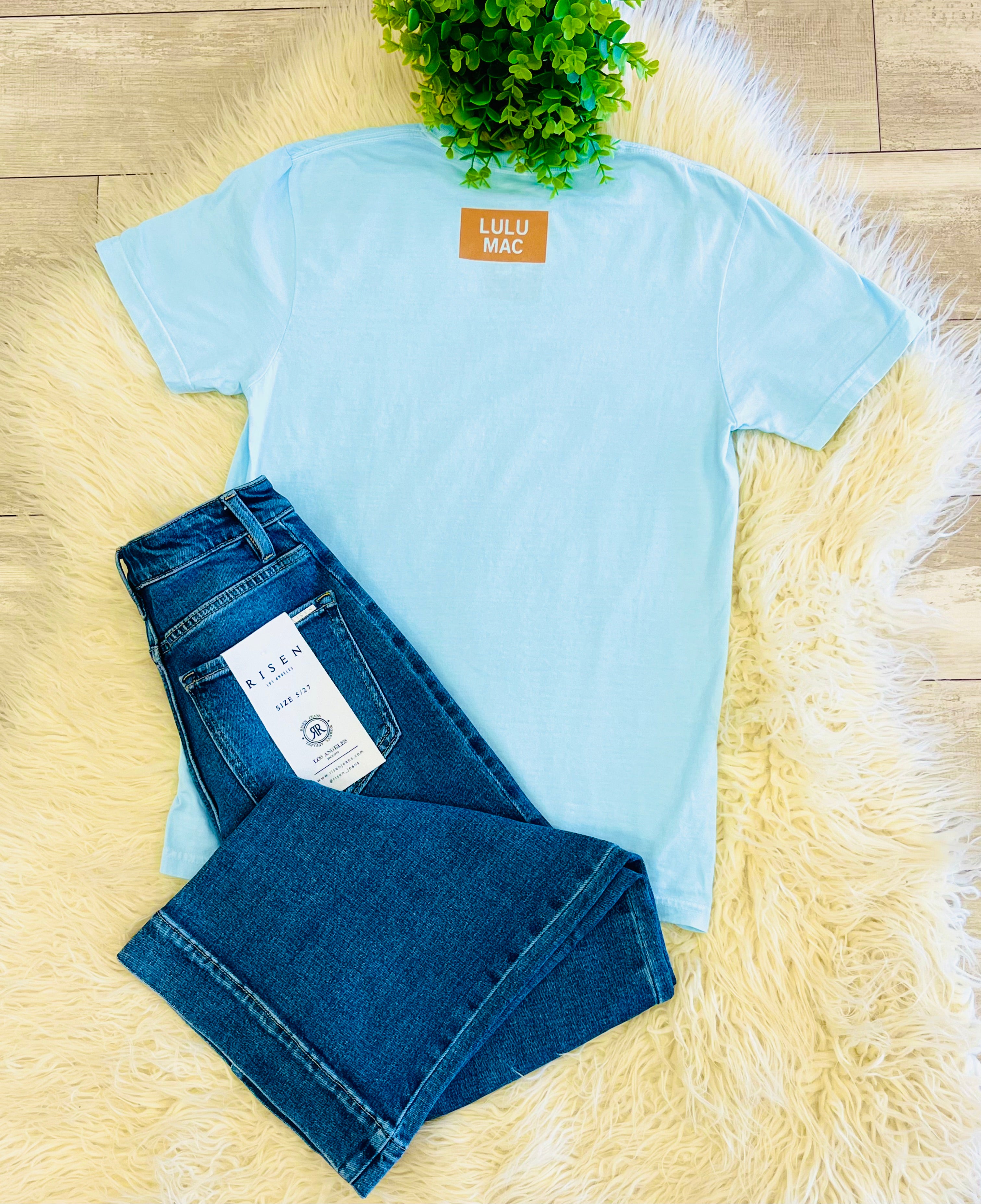 Women’s LuLu Mac Leopard Chambray Tee Shirt