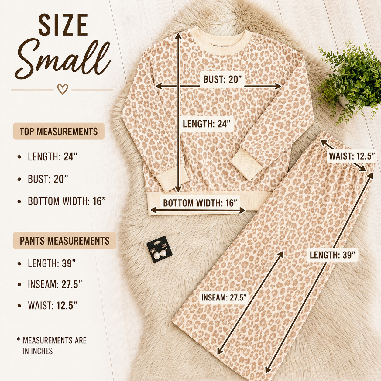 Women’s Regular and Curvy Leopard Print Set- Loose Fit