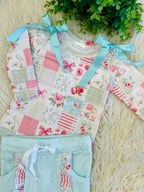 Girl’s Ribbon Bow Floral Outfit