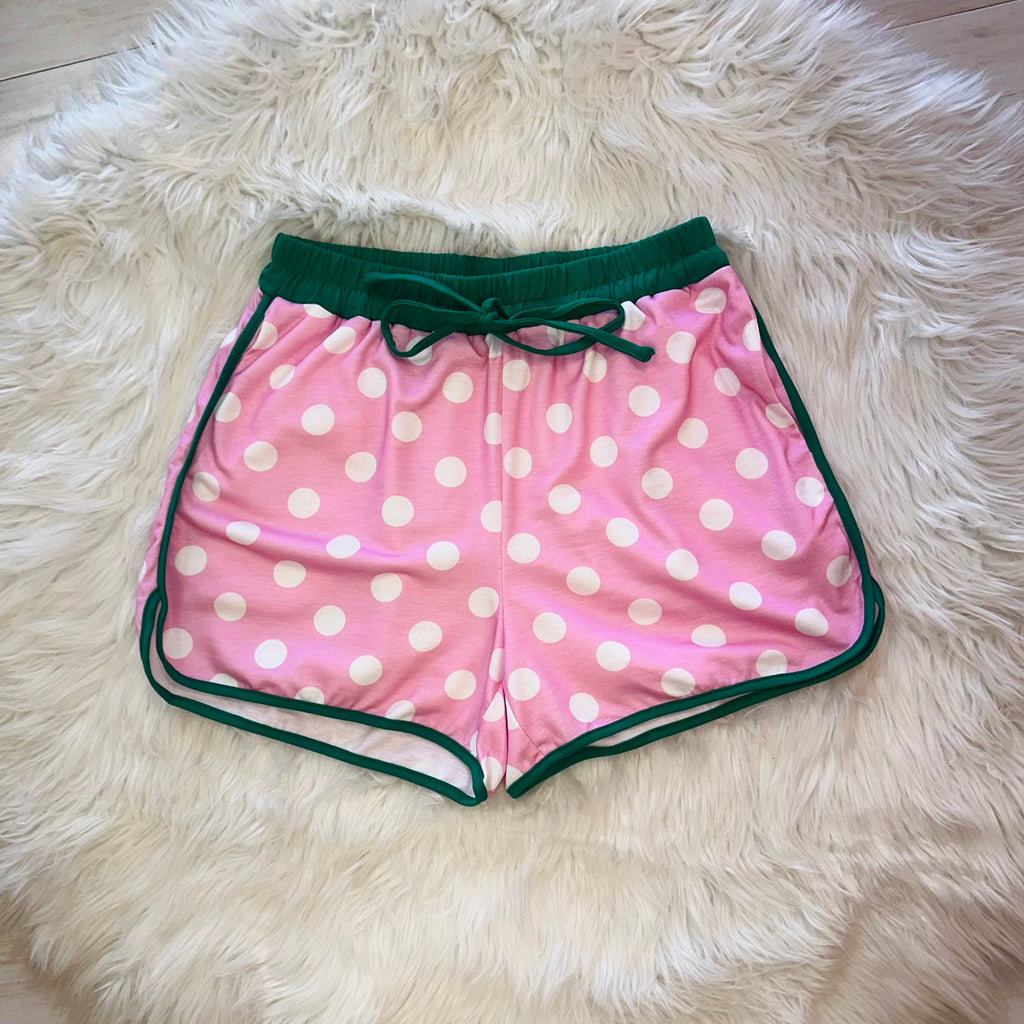 Women’s Evermmee Pink and Green Polka Dot set