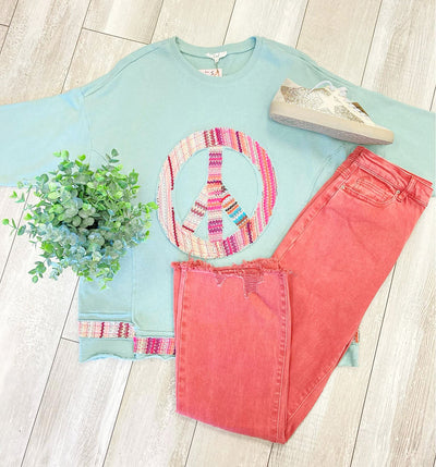 Peace Long Sleeve Top - Mini Mee Boutique