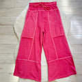 Women’s Pink Mineral Wash Wide Leg Pants