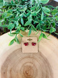 Women’s Maroon Butterfly Shaped Stud Earrings