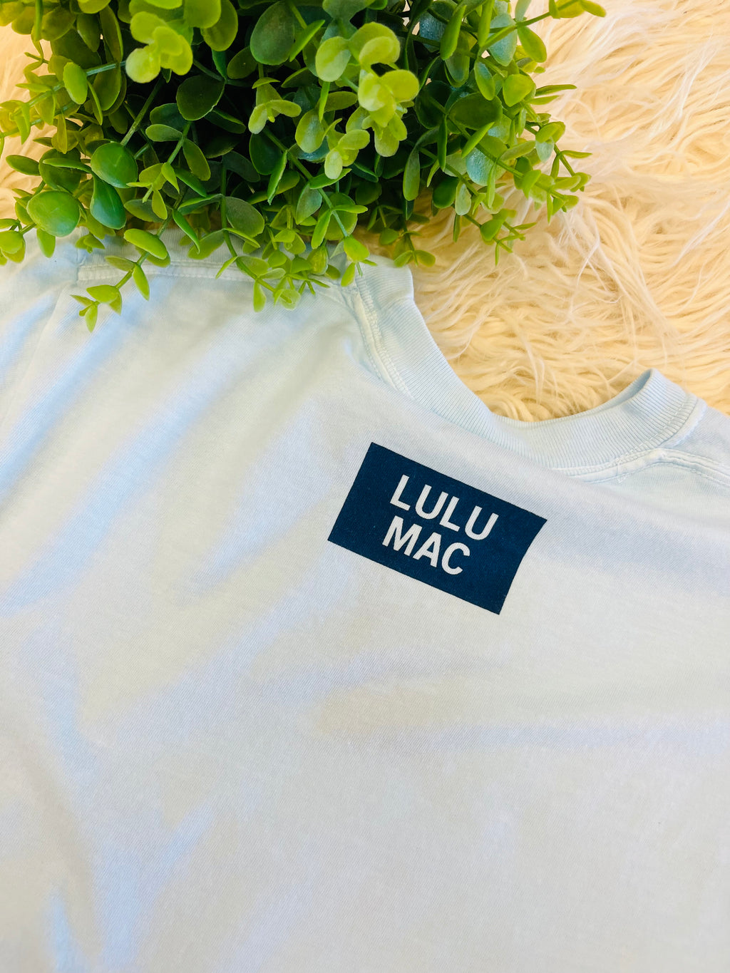 Women’s LuLu Mac Baby Blue Stripped T-Shirt