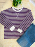 Women’s Ribbed Long Sleeve in Purple Zenana Mocha- True to Size