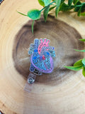 Colorful Anatomical Heart Badge Reel