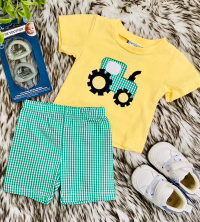 Boys 2 Piece Tractor Set - Mini Mee Boutique