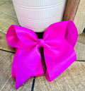 Hair Bow 6” Alligator Clip - Magenta