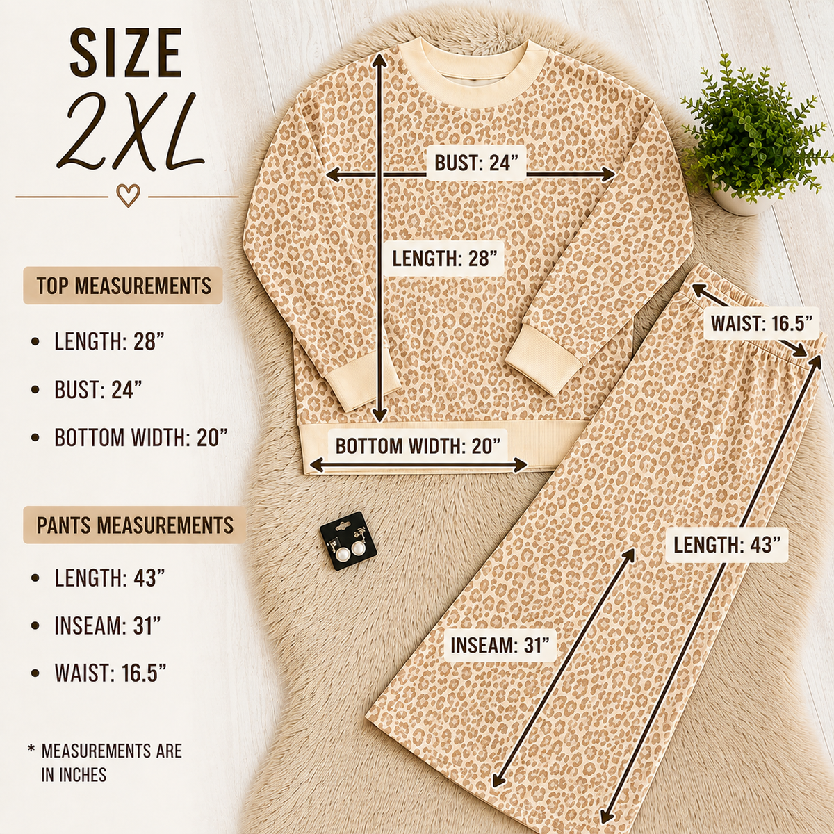 Women’s Regular and Curvy Leopard Print Set cheetah - Loose Fit