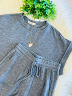 Women’s Zenana Cute Cotton Set In Charcoal