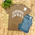 Women’s Brown “Howdy” Polka Dot Tee