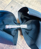 Hair Bow 6” Alligator Clip - Black
