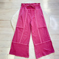 Women’s Mauve Mineral Wash Wide Leg Pants