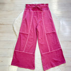 Women’s Mauve Mineral Wash Wide Leg Pants