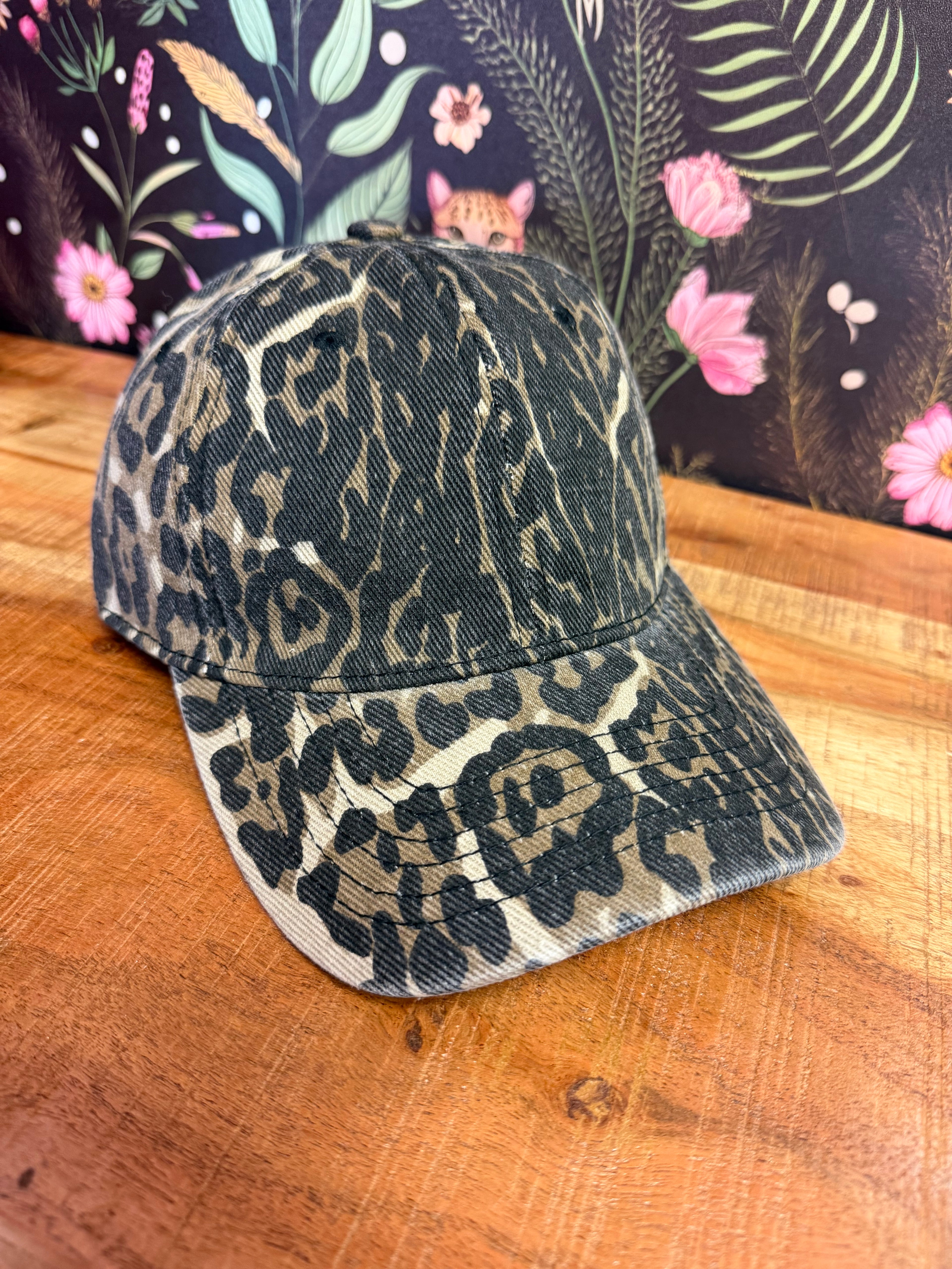 Dark Cheetah Print Hat