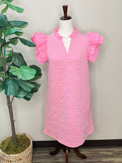 Pink Texture Dress - Mini Mee Boutique