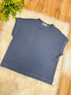 Women’s Zenana Dusty Blue Ribbed Cuff Sleeve Pant Set