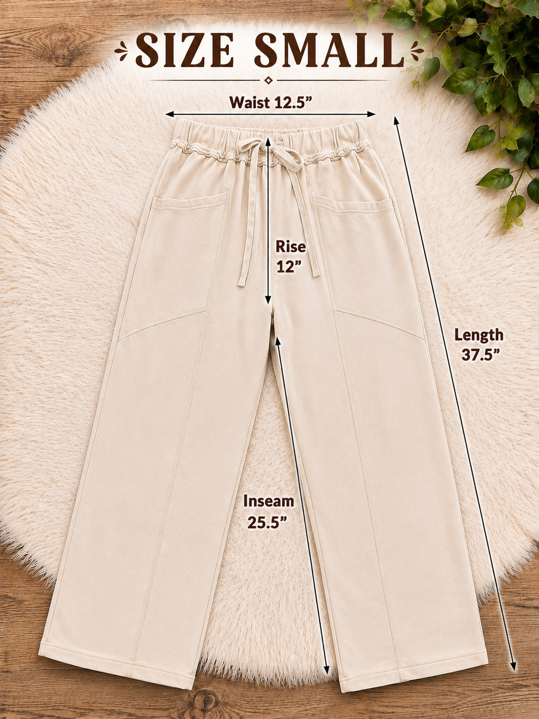 Women’s Evermmee Taupe Drawstring Pants- True to Size