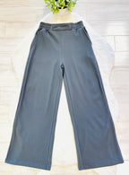 Women’s Zenana Grey Ribbed Pant Set