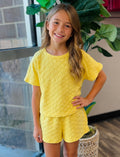 Yellow Floral Two-Piece Outfit by Hayden Girls