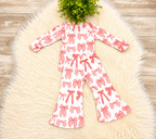 Girl’s Pink Bow Flare Outfit