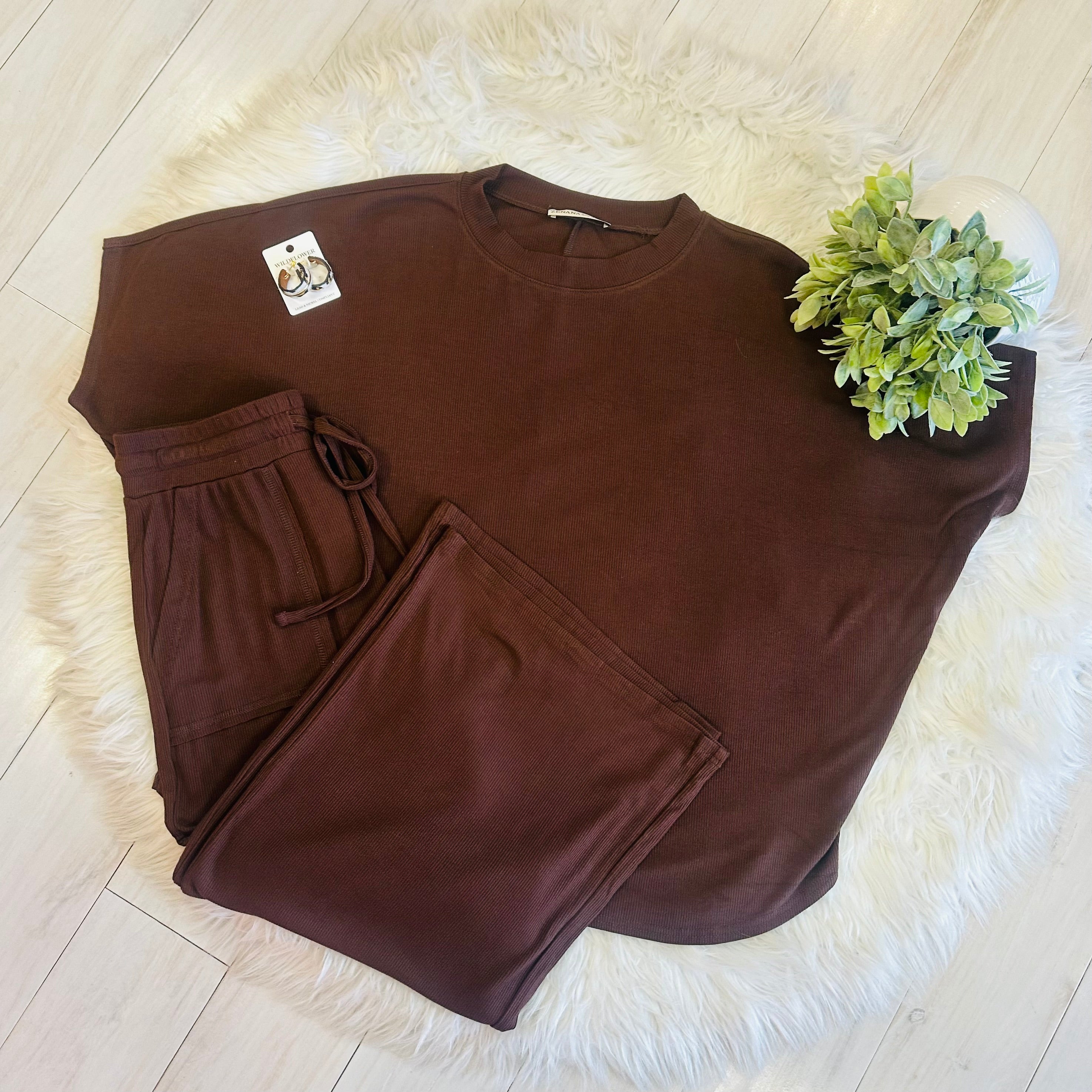 Women’s Butter Soft Zenana Set Brown