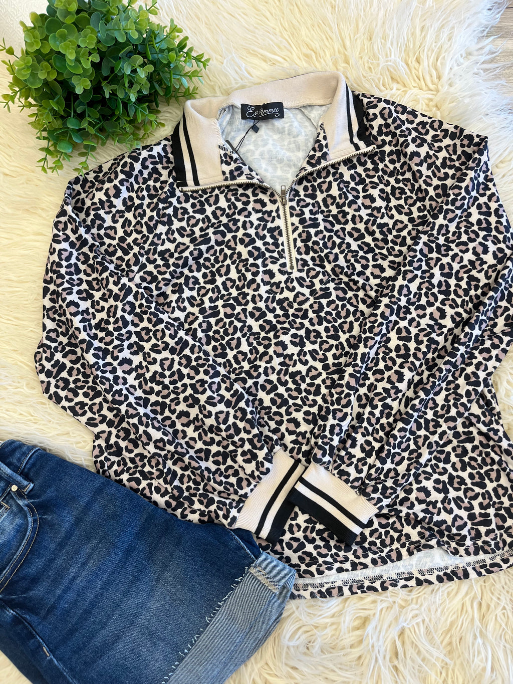 Women’s EverMMee Leopard Print Quarter Zip